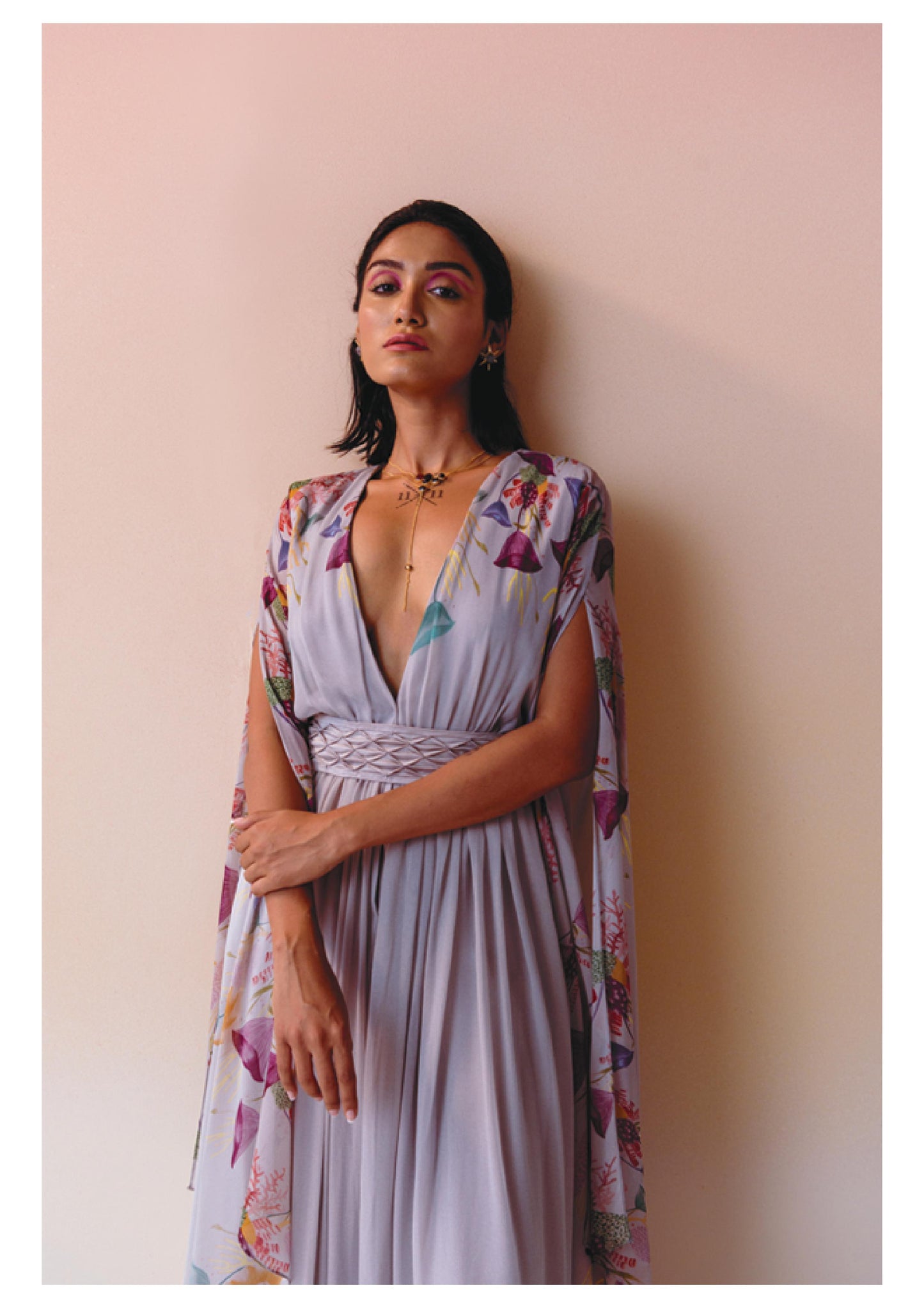 Powderblue Est fera belted jumpsuit