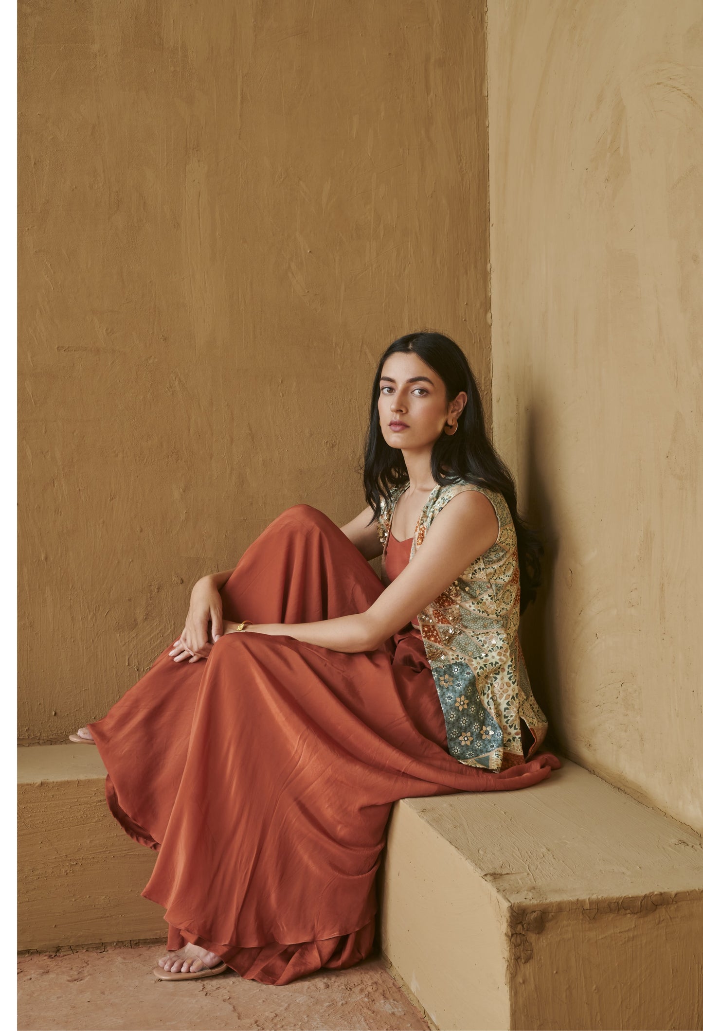 Teal Marrakech Print Peplum Jacket Set.