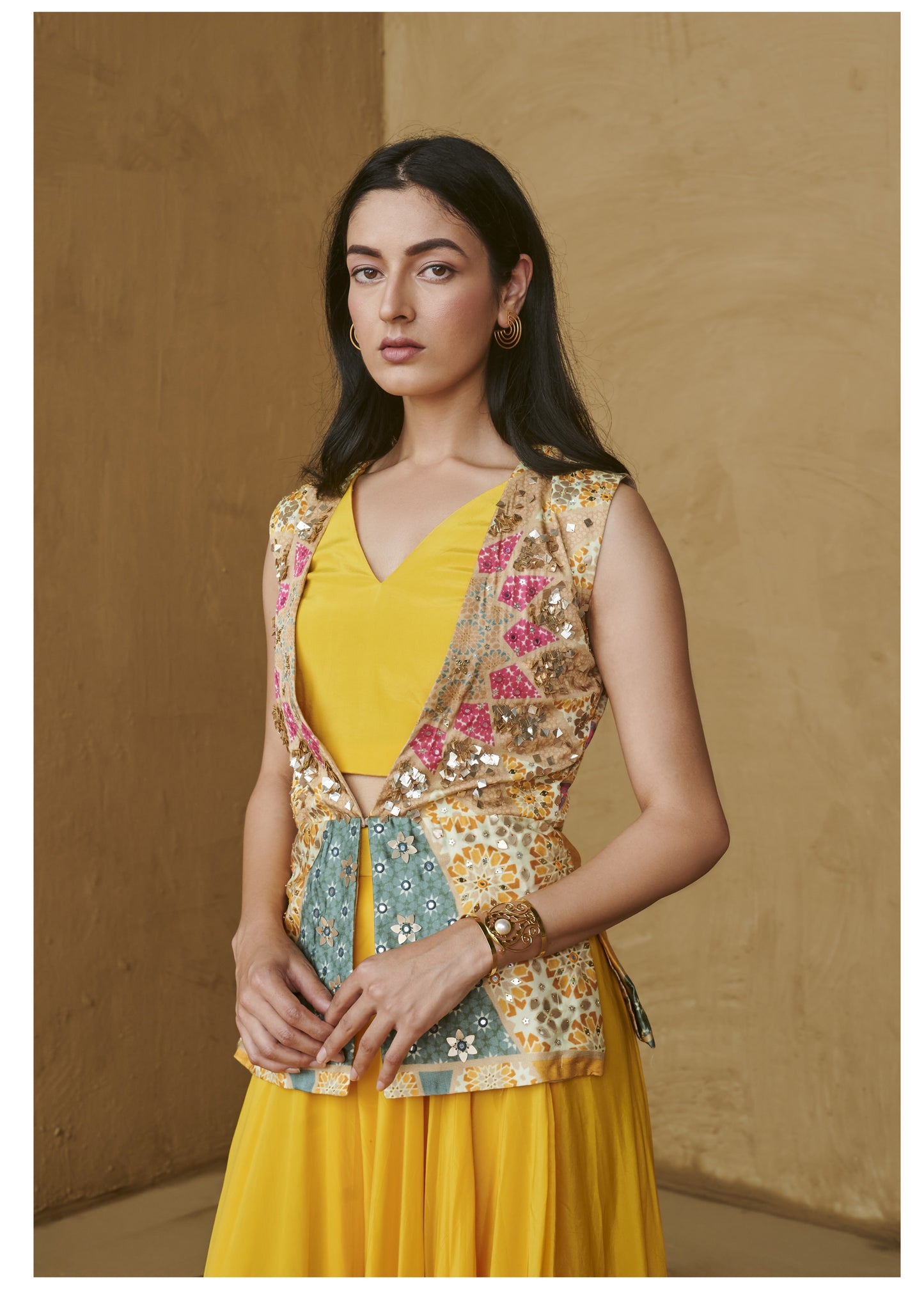 Pink Marrakech Print Peplum Jacket Set.