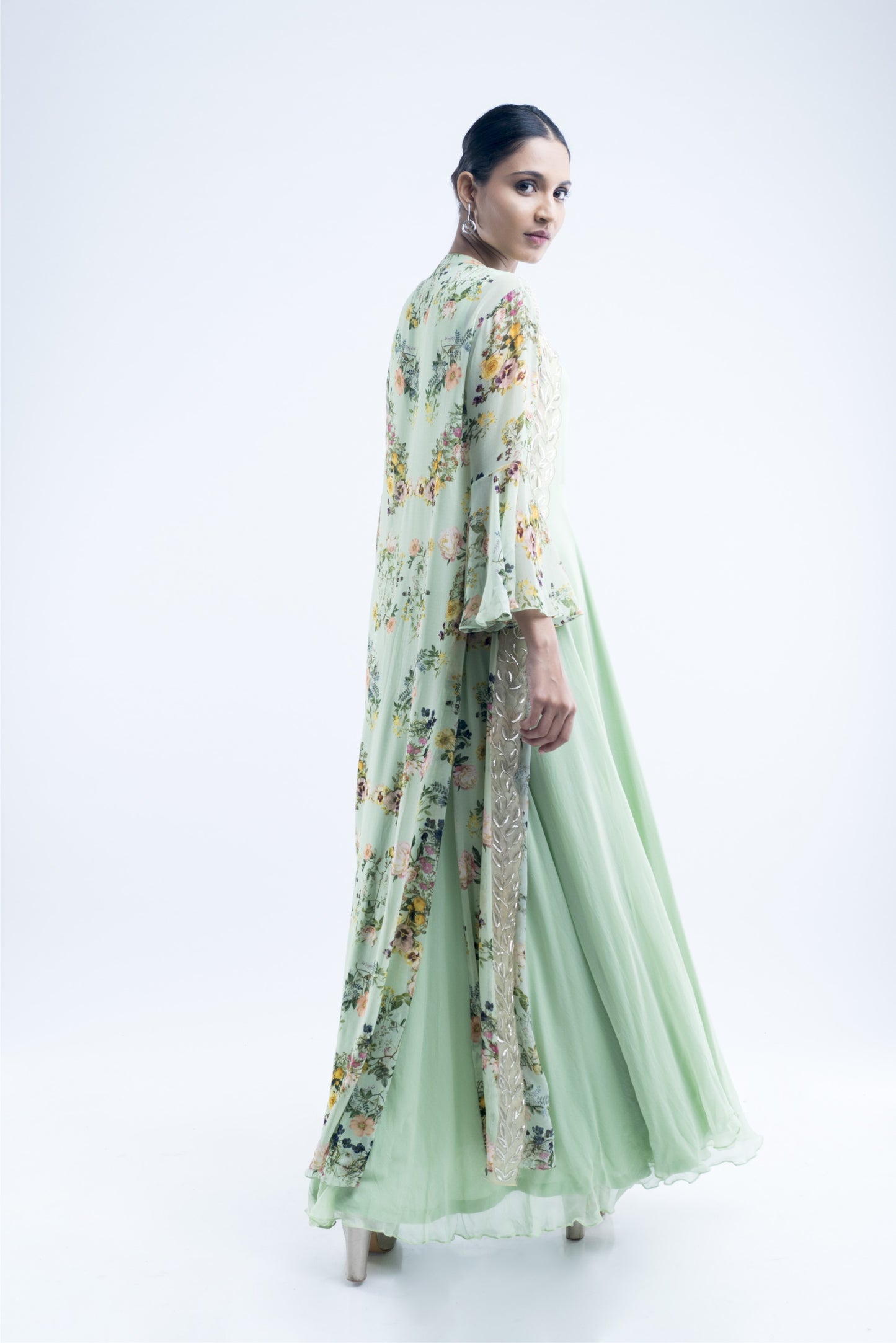 Mint Rose Jacket Set