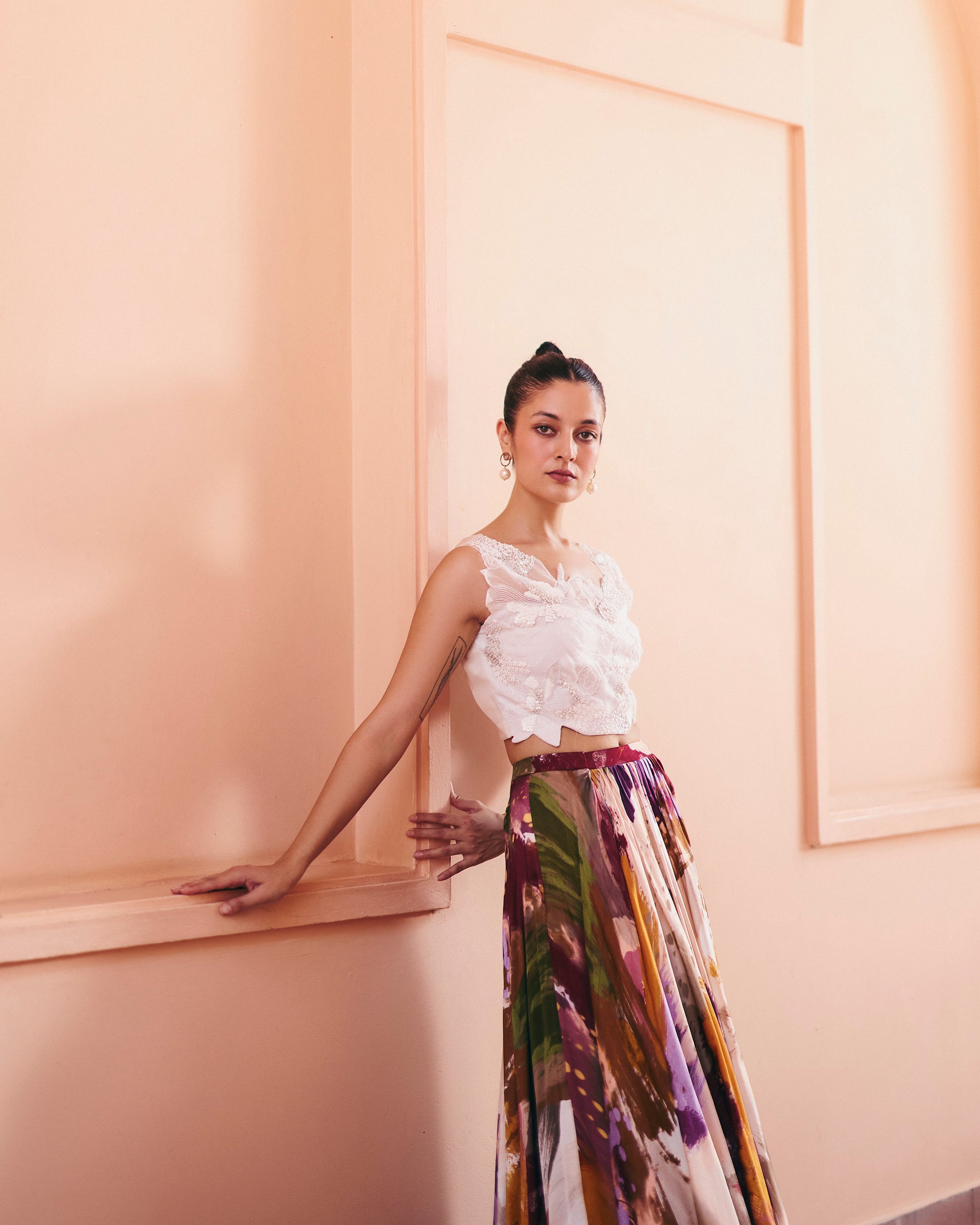 New Too La Ru abstract art Silk Skirt 14 years misses | eBay New Too La Ru abstract art Silk Skirt 14 years misses | eBay