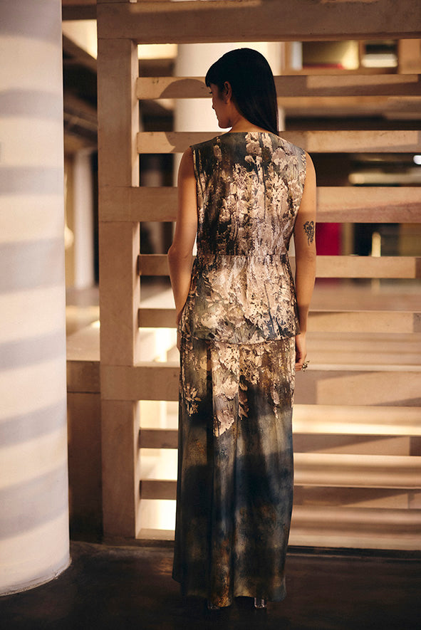 Ash Dusk  Beaded Peplum Jacket Set