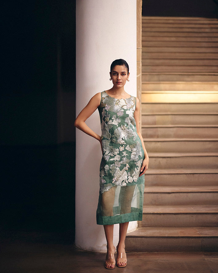 Sage Green Terra Dash Organza Dress