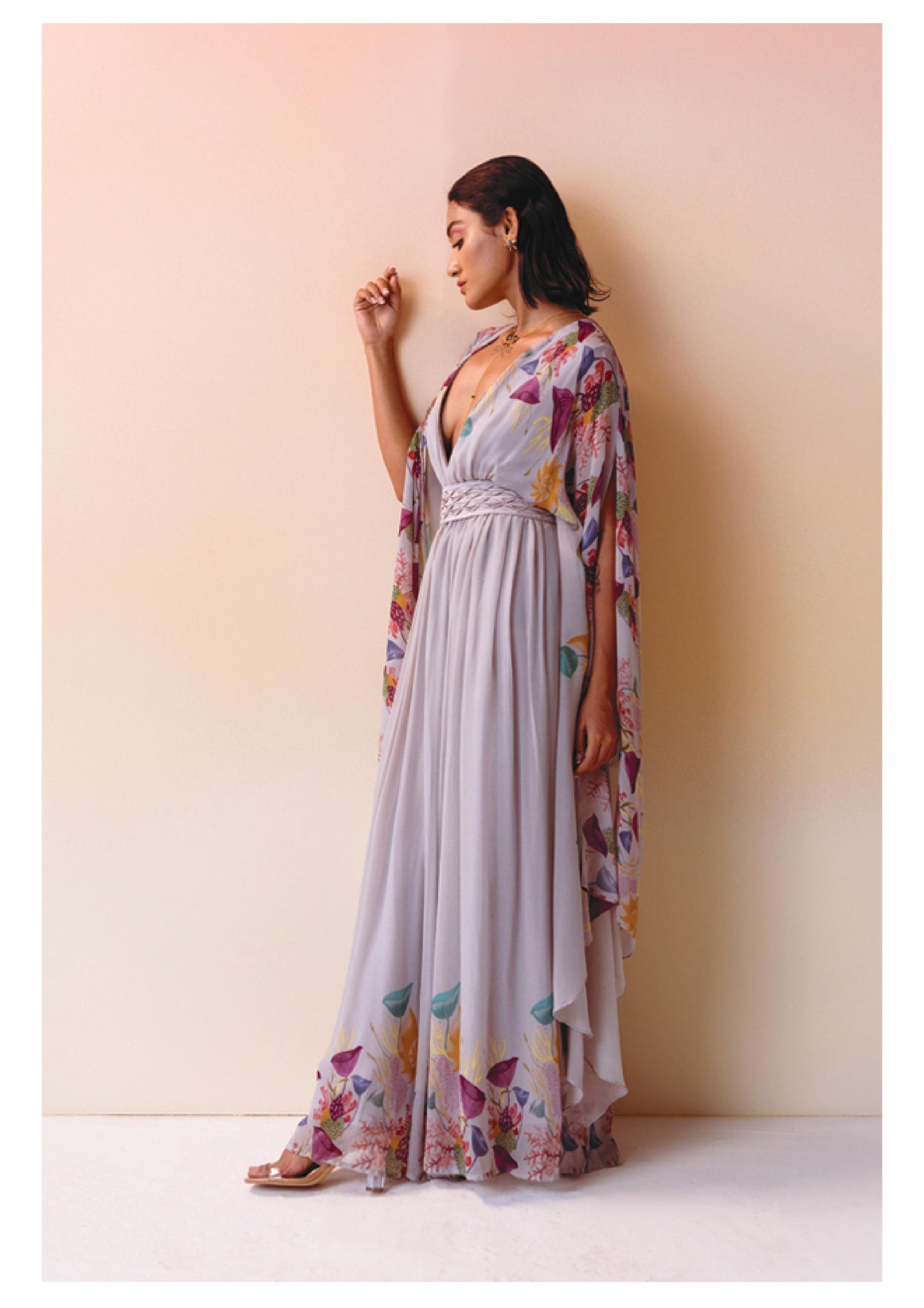 Powderblue Est fera belted jumpsuit