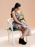 Ash Beaded Crop Top & Skirt Set