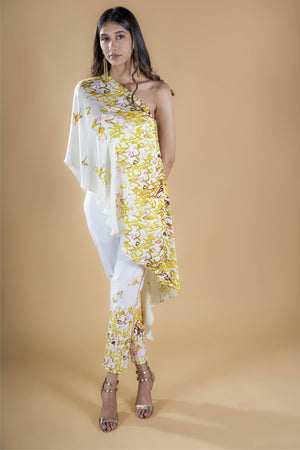 Yellow Calligraphy co-ord set