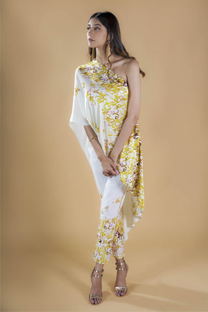Yellow Calligraphy co-ord set