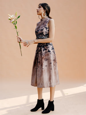 Ash Beaded Crop Top & Skirt Set