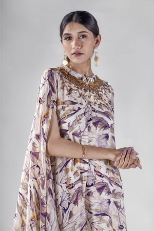 Off White bird print trapeze cut tunic.