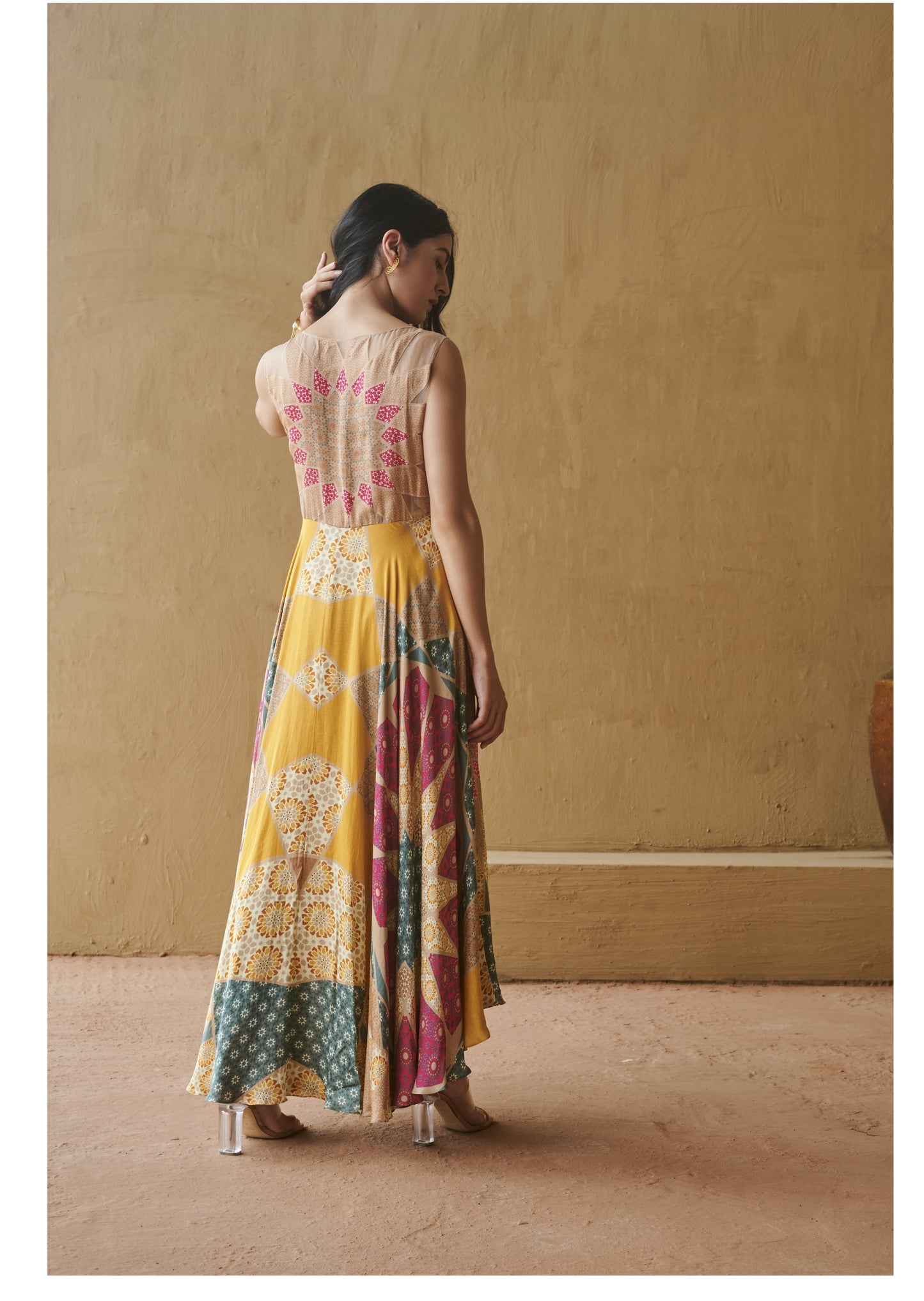 Pink Marrekech print Asymmetric hem Tunic