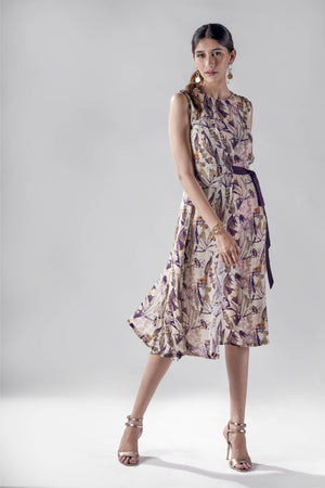 Offwhite printed overlap tie-up tunic