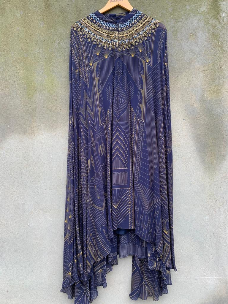 Navy Blue Trapeze Cut Tunic