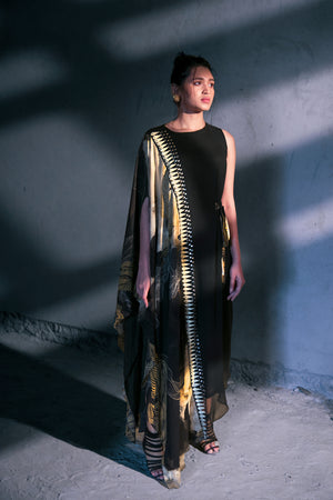 Black Labyrinth Colour Block Dress