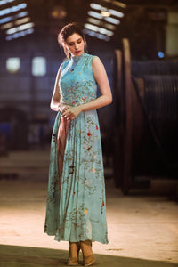 Chinoiserie Cutwork Mint Tunic