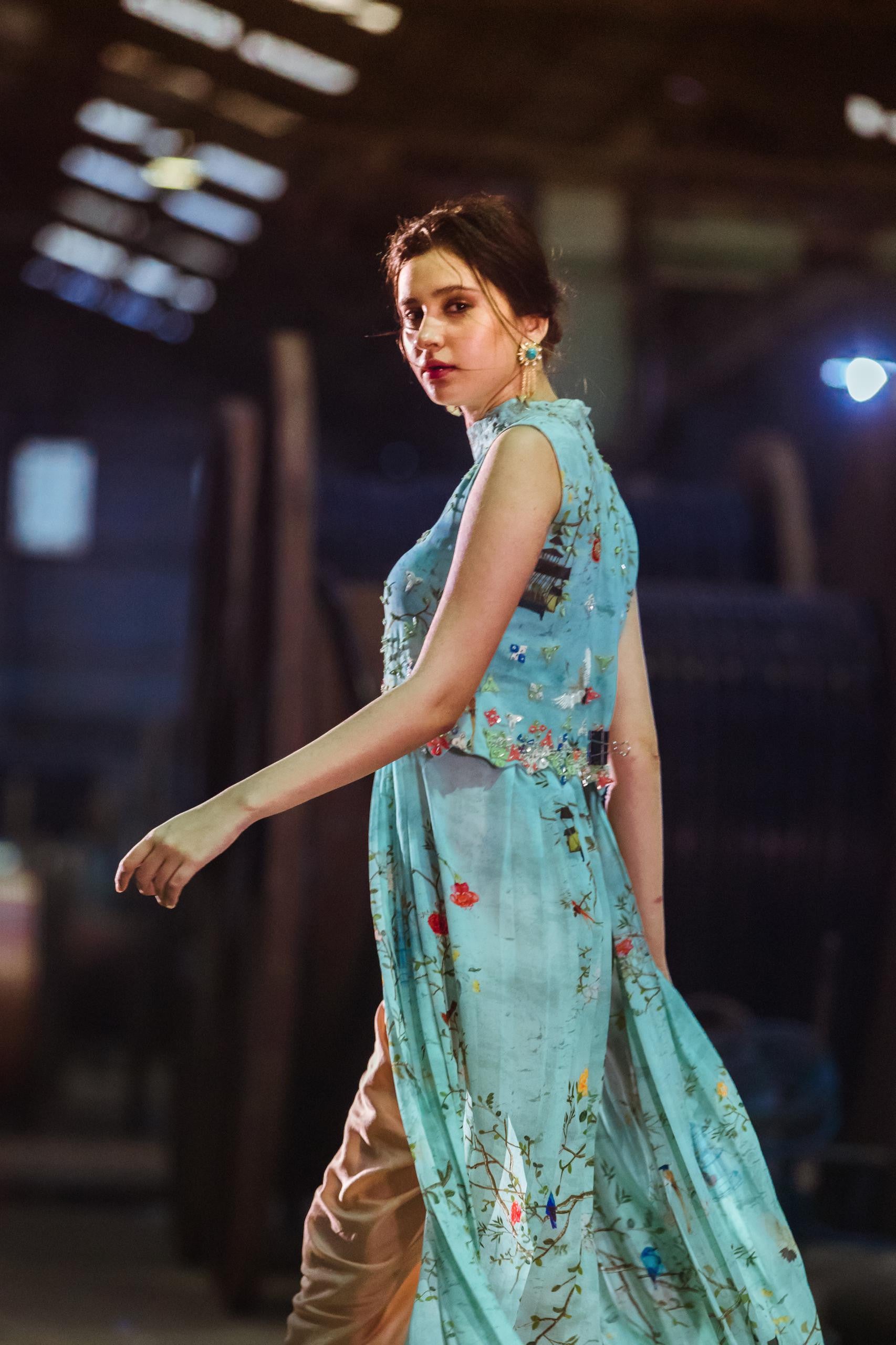 Chinoiserie Cutwork Mint Tunic