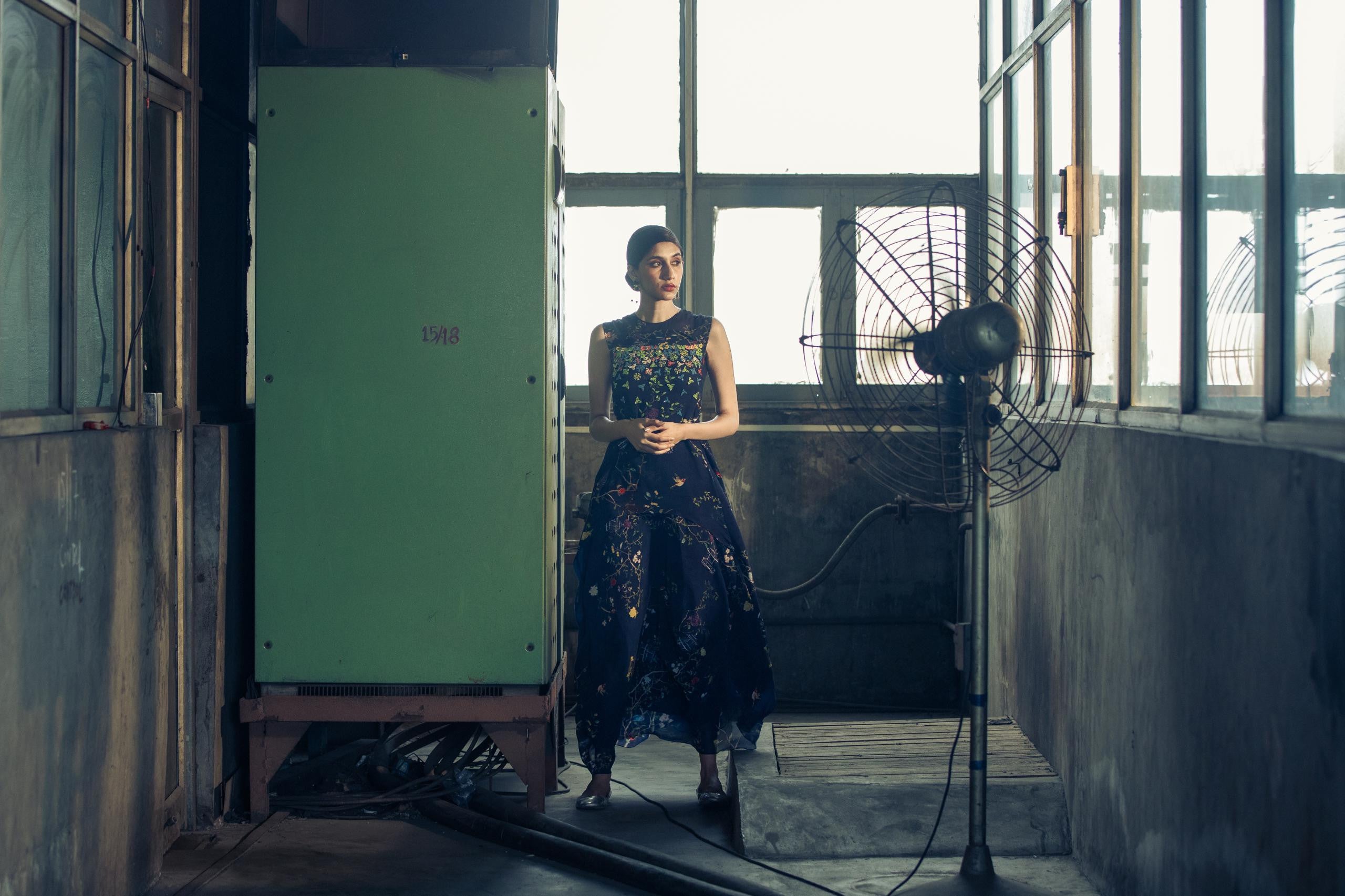Chinoiserie Draped Skirt and Top Set
