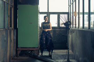 Chinoiserie Draped Skirt and Top Set