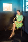 Mint Boat Neck Dress