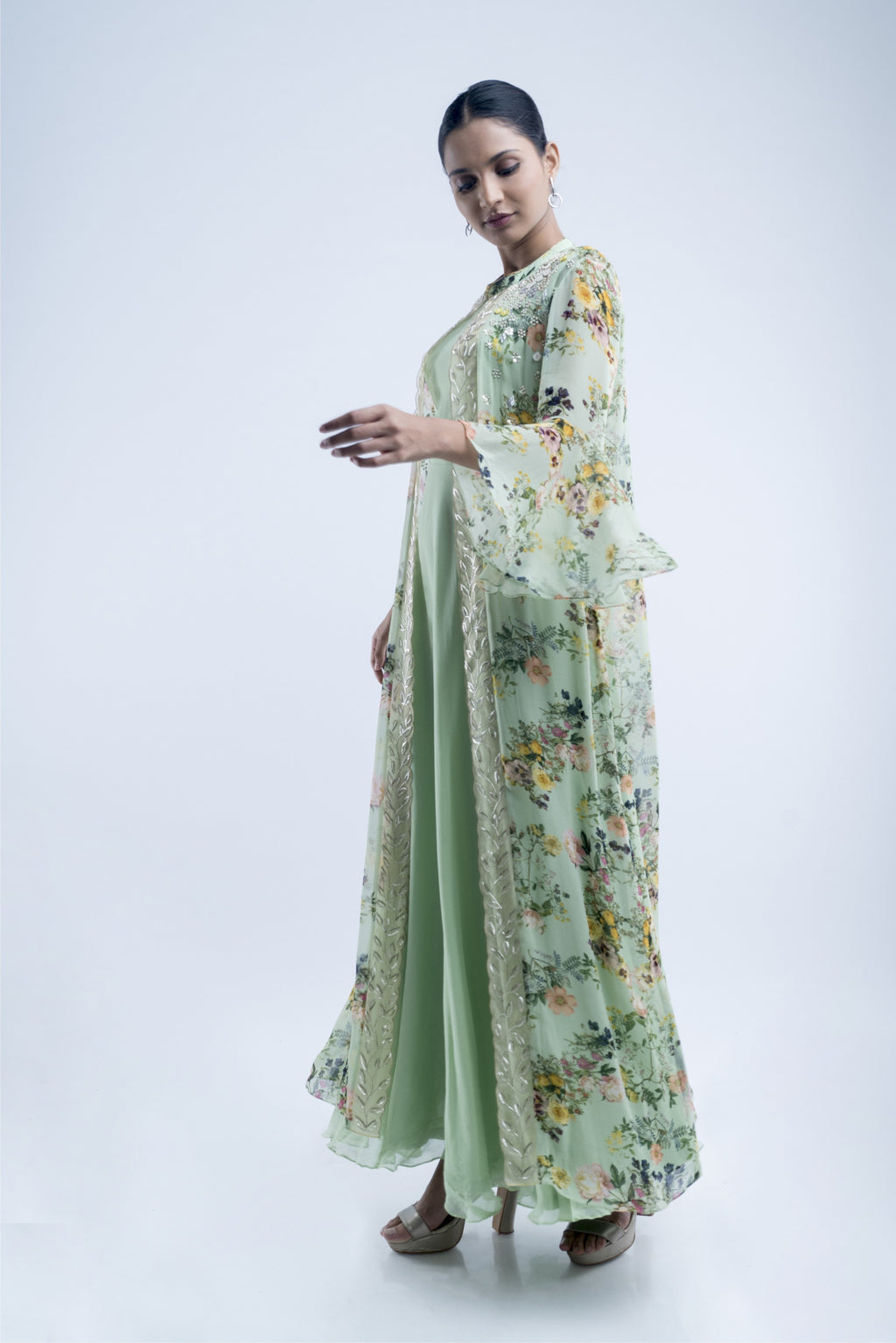 Mint Rose Jacket Set