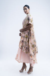 Peach Rose Heavy Cape Set