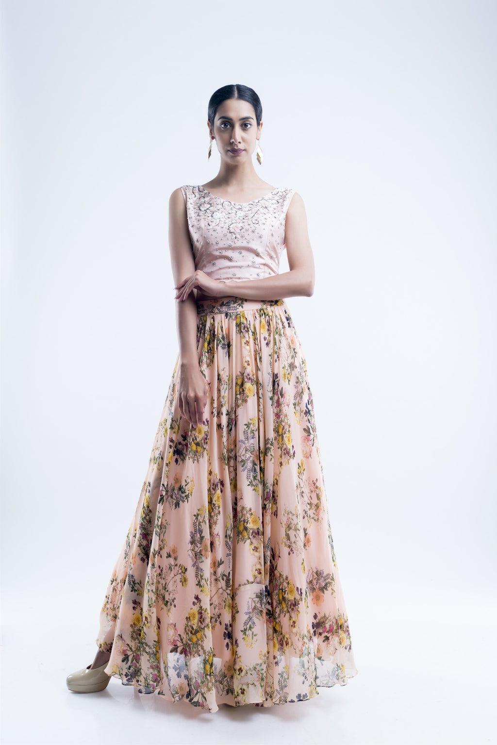 Peach Rose Lehanga Set