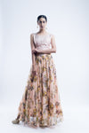 Peach Rose Lehanga Set