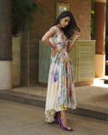 Swirl print asymmetric hem Tunic.
