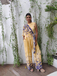 Sauriseni Maitra In Cream Print Wrap Jumpsuit