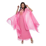 Pink Split Sleeves Gown