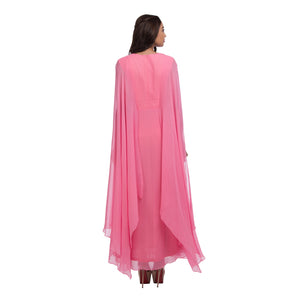 Pink Split Sleeves Gown