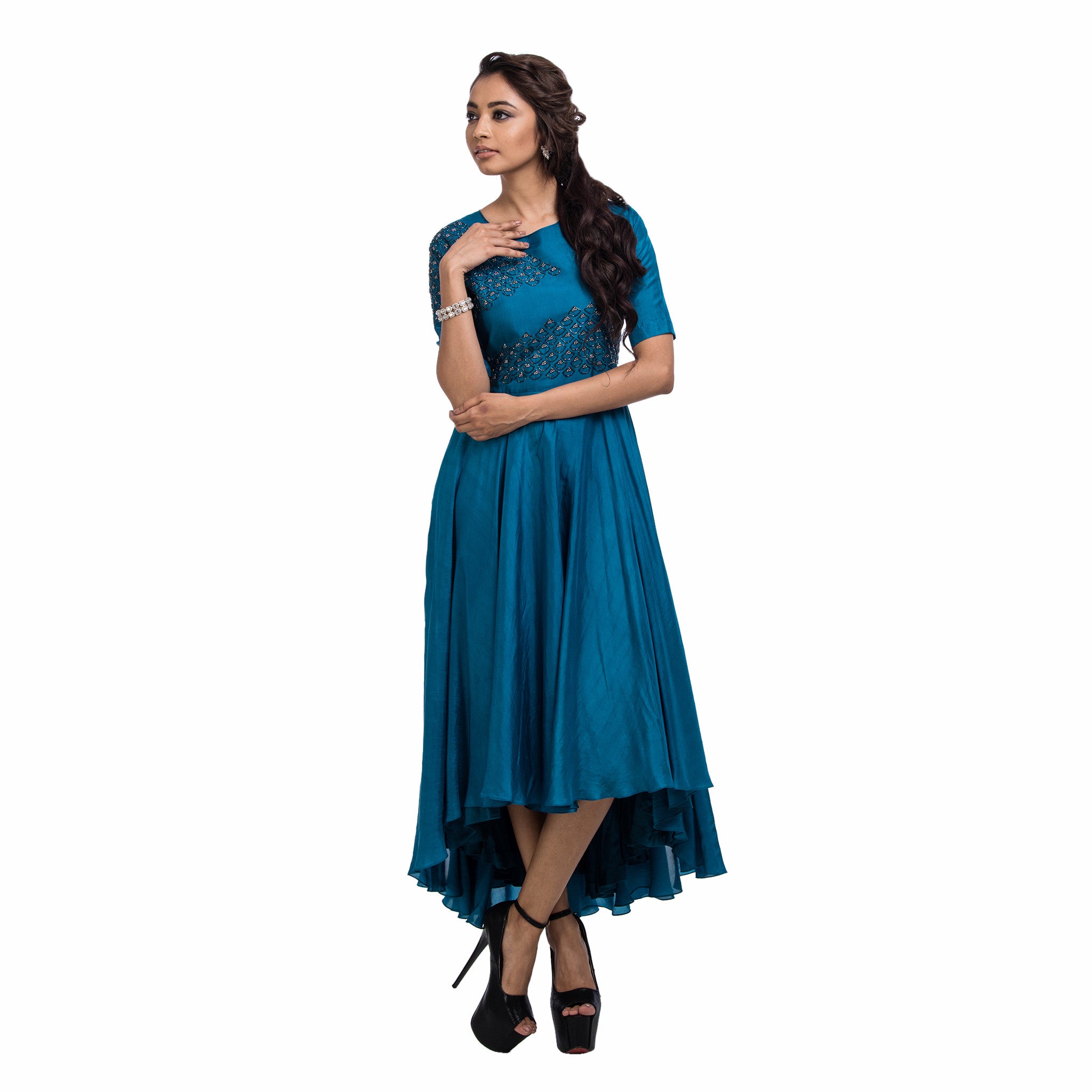 Teal Blue Hi-Low Tunic
