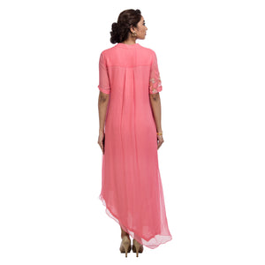 Peach Side Collar Tunic