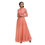 Peach Leaf Foam Gown